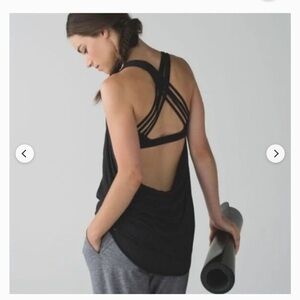 Lululemon Free to Be Wild Tank - Heather gray and black, size 6